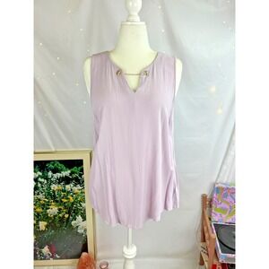 Torrid Tank Top Womens Plus Size 1 Pastel Purple Sleeveless Shirt V-neck Office